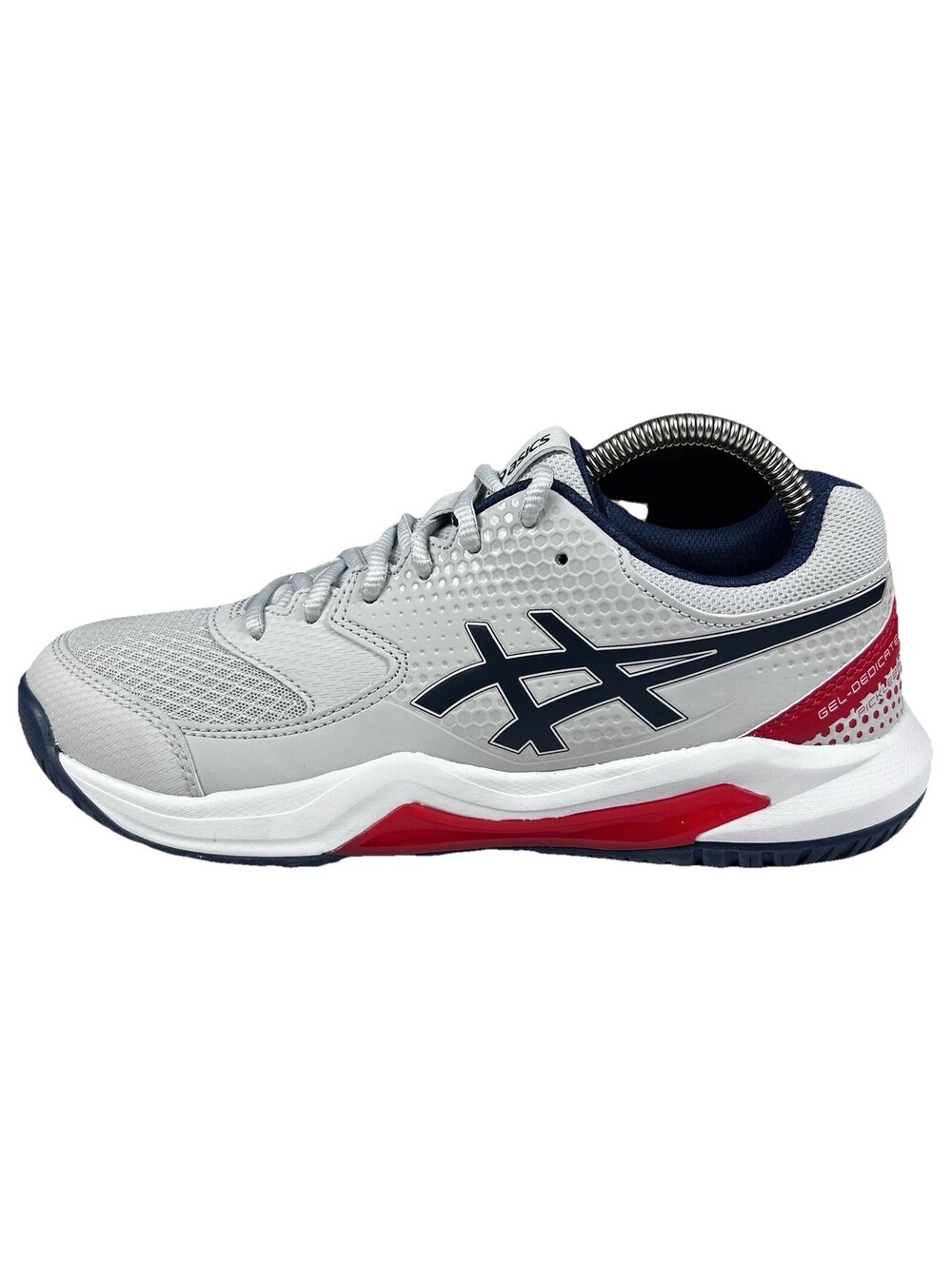ASICS Men's Gel Dedicate 8 Pickleball Shoes Size 7.5 Concrete Gray 1041A409-020